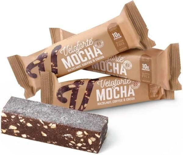 Veloforte Mocha Protein Bar - Hazelnut, Coffee and Cocoa - 9 count x 70g